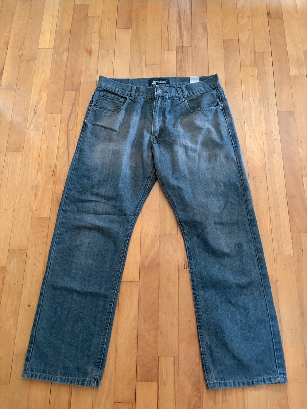 Beverly Hills Polo Club Men's Relaxed Jeans - Faded Grey denim